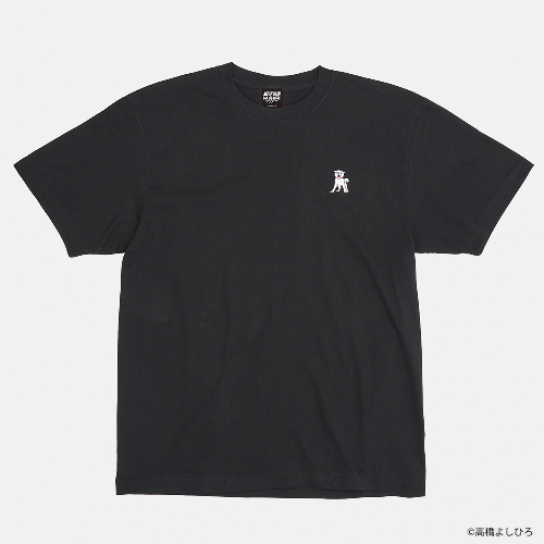 わんポイント刺繍TシャツBLACK