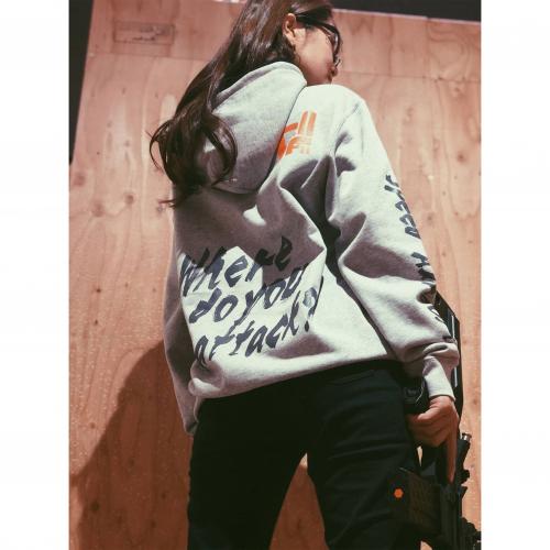 cool hoody-full zip/5Cell ライトピンク