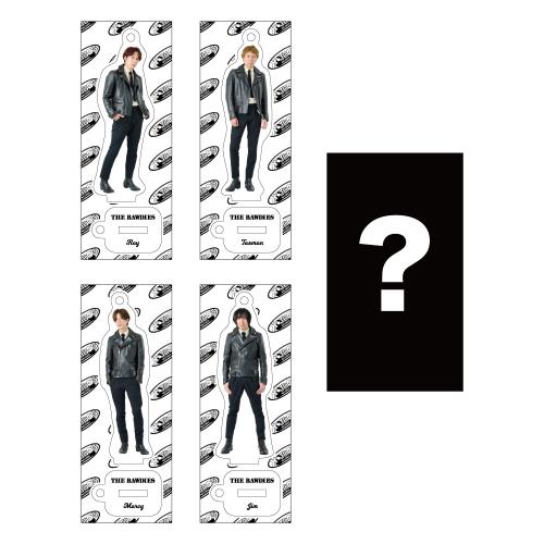 BLACK LEATHER  ACRYLIC STAND