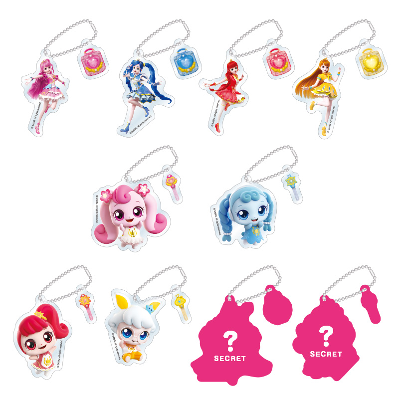 シークレット キャッチ！ティニピン チャーム付きアクリルキーホルダー