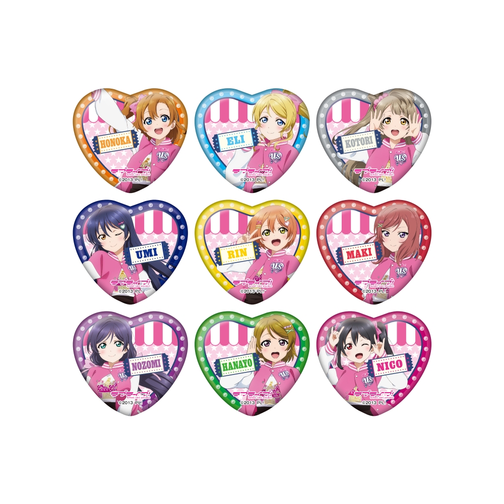 ラブライブ！ ハート型缶バッジ(ランダム9種)