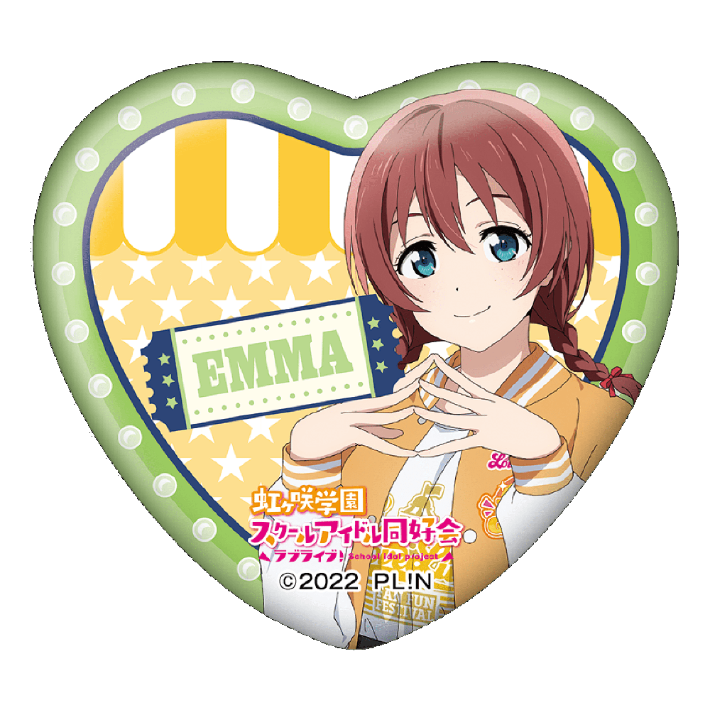 ラブライブ！虹ヶ咲学園スクールアイドル同好会 ハート型缶バッジ(ランダム13種)