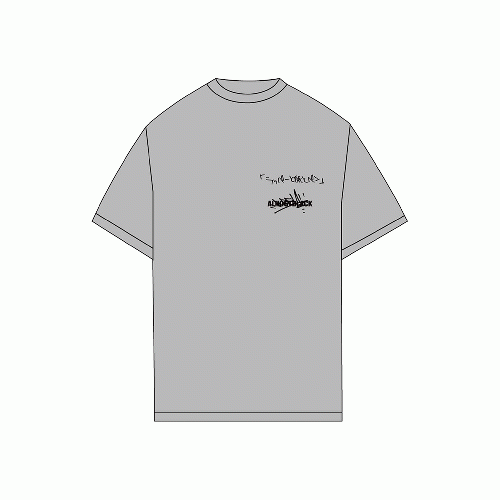 KREVA × ALMOSTBLACK Tシャツ(グレー)