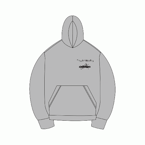 KREVA × ALMOSTBLACK パーカー(グレー)