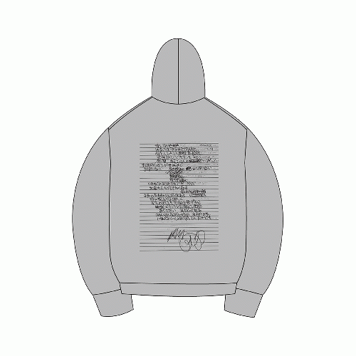 KREVA × ALMOSTBLACK パーカー(グレー)